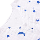 Toddler Sleep Sack for 2-4T Baby, Organic Cotton Wearable Blanket for Boys and Girls 0.5 TOG 2-Way Zipper Soft 4 Layers X-Large Star Moon by TinyTreasures Baby Boutique