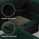 Belffin Velvet Modular Sectional Arm Chair Accent Chair with Storage Seat Single Club Chair for Apartment Green by CozyNest Decor
