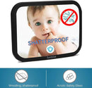 Baby Car Mirror Most Stable Backseat Mirror with Premium Matte Finish,Ultra High Definition PMMA Material, Secure and Shatterproof,Black by TinyTreasures Baby Boutique