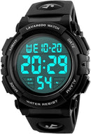Kids Watch,Boys Watch for 3-15 Year Old Boys,Digital Sport Outdoor Multifunctional Chronograph LED 50 M Waterproof Alarm Calendar Analog Watch for Children with Silicone Band,Kids Gift by TinyTreasures Baby Boutique