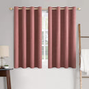 MIULEE 100% Blackout Linen Textured Curtains for Bedroom Solid Thermal Insulated Dusty Rose Grommet Room Darkening Curtains & Drapes Luxury Decor for Living Room Nursery 52 x 54 Inch (2 Panels) by TinyTreasures Baby Boutique