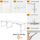 Outvita 6ft Portable Folding Camping Table, Outdoor Waterproof Adjustable Height Table, Aluminum Lightweight Suitcase Foldable Table for Picnic BBQ Beach Dining by GreenHaven Gardens