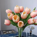 Buart Coral Pink Flowers Artificial Luxury Big Tulip Valentine's Day Mother's Day Easter Home Kitchen Wedding Decorations(11pcs) by CozyNest Decor