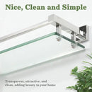 Alise Bathroom Shelves, Polished Chrome Glass Shelf for Bathroom, Modern Floating Shelves, 20 inch by CozyNest Decor