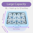 Papablic 4-in-1 UV Light Sanitizer | UV-Clean Sanitizing and Dryer Pro | UV Sanitizer Box with Dual UV-C Lamps for Babies & Whole Family | Large Capacity | Touch Control by TinyTreasures Baby Boutique