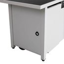 Outdoor 43" Rectangular Fire Pit Table With Adjustable Flame Control - White by HouseOfZazla