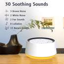 Brown Noise Sound Machine with 30 Soothing Sounds 12 Colors Night Light White Noise Machine for Adults Baby Kids Sleep Machines Memory Function 36 Volume Levels 5 Timers for Home Office Travel by TinyTreasures Baby Boutique