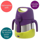 b.box Insulated Food Jar with Spork for Toddlers | Easy Open Container for Toddlers | Stainless Steel, 5hrs + of Perfect temperatures | Dishwasher Safe, BPA Free (Passion Splash, 11 oz) by TinyTreasures Baby Boutique