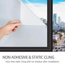 HIDBEA Frosted Window Privacy Film Non-Adhesive, Reusable Window Glass Films Heat Control Self Static Cling Removable Window Stickers for Home Office Living Room (White Frosted, 35.4 Inch x 6.5 Feet) by CozyNest Decor