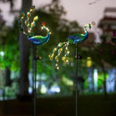 VEWOGARDEN 2 Pack Solar Stake Lights Outdoor Waterproof Metal Peacock Solar Lights for Yard Garden Patio Pathway Walkway, Blue by GreenHaven Gardens