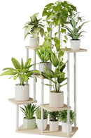 Bamworld 7 Tier Plant Stand Indoor, Large Metal Plant Shelf for Multiple Plants, Tall Tiered Flower Stand for Patio Garden Balcony Living Room Bedroom(White) by GreenHaven Gardens