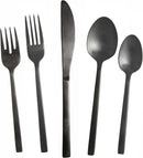 Fortessa Arezzo 18/10 Stainless Steel Flatware, 20 Piece Place Setting (Service for 4), Brushed Black by CozyNest Decor