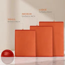 SMIRLY Plastic Cutting Board Set with Holder 3 Pieces, Non-Slip Dishwasher Safe Chopping Boards for Kitchen, Orange by CozyNest Decor