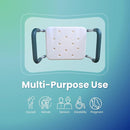 HEALTHLINE Adjustable Shower Bench with Arms – Lightweight Bath Seat with Padded Handles, Height 15"–20", White Plastic Seat with Drainage Holes, for Balance Assistance in Shower/Tub, 300 lb Capacity by TinyTreasures Baby Boutique