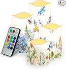 Ystardream Lavender Orchid LED Flameless Candles with Remote and Timer, Battery Operated Flickering for Festival Wedding Home Party Decor 4pcs by GreenHaven Gardens