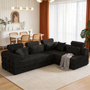 Modern L-Shape Modular Sectional Sofa, Compressed Design by HouseOfZazla