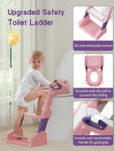 Potty Training Seat, Toddler Potty Training Toilet, Upgrade 2 In 1 Toddler Toilet Seat with Steps Stool Splash Guard and Anti-Slip Pad Soft Cushion, Potty Seats for Toddlers Baby Kids by TinyTreasures Baby Boutique