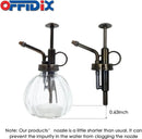 OFFIDIX Transparent Glass Watering Spray Bottle, 6.3 Inches Tall Vintage Style with Bronze Plastic Top Pump One Hand Plant Mister Glass Watering Can Indoor by GreenHaven Gardens