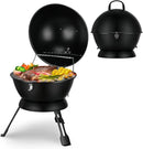 14inch Portable Charcoal Grill with Warming Rack, Small bbq Charcoal Grill Tabletop Foldable Grills for Backyard, Camping, Black by GreenHaven Gardens