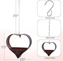 Metal Plant Hangers Indoor and Outdoor: Rustic Heart Shape Hanging Planters Perfect for Window Wall Decor for Living Room Office - Unique Gifts for Mom Women Grandma by GreenHaven Gardens