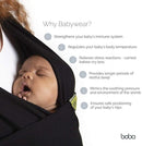 Boba Baby Wrap Carrier – Original Baby Sling Carrier for Newborns (7–35 lbs), Soft, Secure, Hands-Free & Ergonomic, Ideal for Comfortable Bonding, New Parents (Organic Dark Grey) by TinyTreasures Baby Boutique
