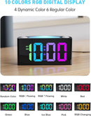 PPLEE RGB Digital Clock-Alarm Clocks for Bedrooms,Large Bold Number 7 Dimmers,Battery Backup Loud Alarm Clock,8 Modes Night Light,Dual Charger USB&Type-C,Bedside Desk Clock for Kid Adult Heavy Sleeper by TinyTreasures Baby Boutique
