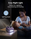 HEYVALUE Nasal Aspirator for Baby, Hospital Grade Nose Sucker with 9 Levels Suction, Night Light and Nursery Rhyme Soothing, Electric Nose Suction for Baby with Food-Grade Silicone Tips Purple by TinyTreasures Baby Boutique