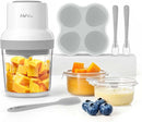 Baby Food Maker, HEYVALUE 13-in-1 Food Processor Set, Fruit, Vegatable, Meat, Baby Puree Blender with Baby Containers, Food Freezer Tray, Silicone Spoons, Spatula (Gray) by TinyTreasures Baby Boutique