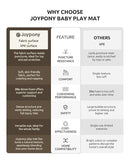 Baby Play Mat 71x79 Inch, 2 in 1 Fabric & XPE Dual-Sided Design Foldable Play Mats for Babies and Toddlers, Waterproof & Anti-Slip Baby Mat for Floor, Portable Baby Foam Crawling Mat with Travel Bag by TinyTreasures Baby Boutique