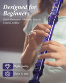 Eastar Soprano Recorder Instrument for Kids Students Beginners, German fingering C Key with Cleaning Kit, Storage Bag, Fingering Chart, ERS-1GPu, Purple, School-Approved by TinyTreasures Baby Boutique