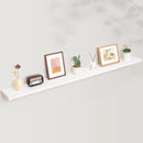 Rustic Elm Wood Floating Shelves - 72'' W x 8" D Wall Mounted Mantel Shelf with Invisible Bracket, Large Long Storage Shelves for Living Room, Bedroom, Kitchen, Bathroom, White Wash by CozyNest Decor