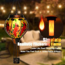 Hot Air Balloon Solar Lantern - Cardinal Bird Glass Lantern with Simulated Flickering Flame, Outdoor Hanging Yard Light Waterproof IP65 & Weather Resistant for Garden Patio Lawn Porch Decor Gfit by GreenHaven Gardens