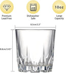 Whiskey Glasses Set of 4,Lead-Free Crystal Old Fashioned Glass,Scotch Glass Tumblers for Drinking Bourbon,Cognac,Irish Whisky,Whisky Glass Gift Set for Men,Dad,Brother-10oz by CozyNest Decor