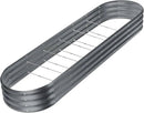 Land Guard 8×2×1ft Galvanized Raised Garden Bed Kit, 108 Gallon Capacity Raised Garden Boxes Outdoor, Oval Metal Raised Garden Beds for Vegetables, Modern Grey(with 10 Connecting rods) by GreenHaven Gardens