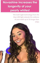 Novashine Professional Teeth Whitening Kit: Advanced Blue LED Light, Concentrated Peroxide Gel, Smartphone Adapter, Travel Bag by CozyNest Decor