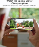 Smart AI Bird Feeder with Camera: Solar-Powered, 2K Live Video, Bird‘s Species Identification, Arrival Alerts, and Motion Capture –Wireless Bird Camera for Watching Birds (Orange) by CozyNest Decor