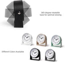 Analog Alarm Clock, Silent Non-Ticking Quartz Movement, Battery-Operated with Snooze & On-Demand Light, Easy to Set Gentle Wake Bedside Desk Clock, Ideal for Home, Travel, Office (Black) by CozyNest Decor