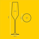 JoyJolt Champagne Glasses Layla Collection, Set of 4 – 6.7 oz Elegant Crystal Stemmed Champagne Flutes for Prosecco, Sparkling Wine, Mimosas, Cocktails, Weddings, Anniversaries, Parties by CozyNest Decor