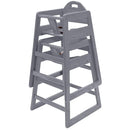 Wooden High Chair for Baby & Toddler – Restaurant-Style Stackable HighChair with Commercial Grade Solid Wood for Dining Table & Kitchen – Compact & Portable Design for Home & Restaurant Use - Gray by TinyTreasures Baby Boutique