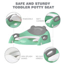 Potty Training Seat with Step Stool Ladder, SKYROKU Potty Training Toilet for Kids Boys Girls Toddlers - Comfortable Safe Potty Seat with Anti-Slip Pads Ladder Grey Green by TinyTreasures Baby Boutique