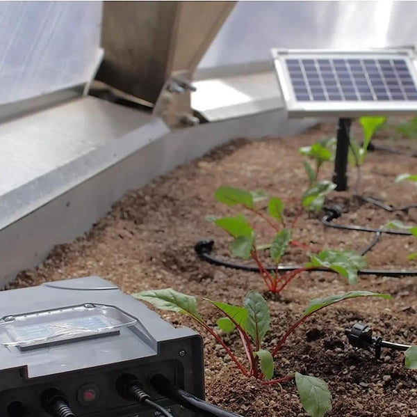 AEO Solar-Powered Automatic Watering Drip Irrigation System, 50 Drippers, 155 ft for Balcony Greenhouse Raised Garden Bed, photo 2 of 6