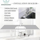 Garbage Disposal SinkTop Air Switch Kit,White with Long Button,Brass Made Cover,White by CozyNest Decor