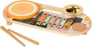 Manhattan Toy Beats to Go Wooden Toddler and Preschool Musical Learning Toy Xylophone, Drum, Cymbal and Washboard by TinyTreasures Baby Boutique