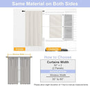Simplebrand Ava Natural Blackout Curtains for Patio 108 Inches Long 2 Panels Set, Solid Thermal Insulated Room Darkening Rod Pocket Window Treatment Curtains Blackout Drapes, W50 x L108 Inch, Natural by TinyTreasures Baby Boutique