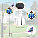 Solar Pathway Lights Outdoor, 2 Pack Metal Garden Lights, Decorative Lanscape Lighting Waterproof Solar Garden Decor Gifts for Mom, Women - Blue by GreenHaven Gardens