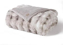EVERGRACE Ultra Soft Luxury Fluffy Ridgeline Faux Rabbit Fur Throw Blanket, Thick Warm Bubble Throw for Bed, Cozy Plush Reversible Blankets for Couch, Chair, Sofa, Light Grey, 50x60 Inches, 870 GSM by CozyNest Decor