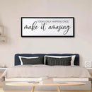 Today Only Happens Once Make It Amazing Framed Wall Art, 40''×15'' Rustic Religious Christian Lords Prayer Sign for God Jesus Christ Prayer, Horizontal Holy Inspirational Catholic Scripture Decor by CozyNest Decor