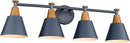 FEMILA 4-Light Bathroom Light Fixtures, Farmhouse Modern Vanity Lights Wall Lamp with Hammered Metal Shade Finish, Dark Blue, 4FG59B-4W Blue by CozyNest Decor