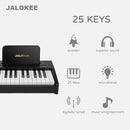 Kids Piano Keyboard, Digital Piano for Kids, Music Educational Instrument Toy, Wood Toy for 3+ Girls and Boys (Black, 25 Keys) by TinyTreasures Baby Boutique