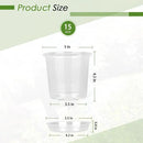 4/5/6/7 Inch Clear Nursery Pots for Plants with Sacuers 15 Pack, Plastic Flower Pots with Drainage Holes, Variety Pack Seedlings Garden Pot for Indoor Outdoor (5 inch) by GreenHaven Gardens